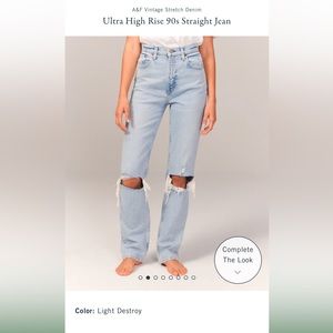 Abercrombie Ultra High rise 90’s straight jeans